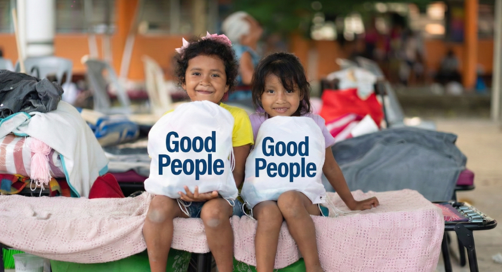 Good People community programs - Children with Good People pillows