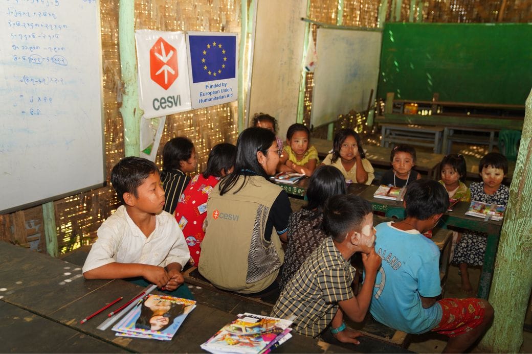 Myanmar Poppatiri Program - Students learning